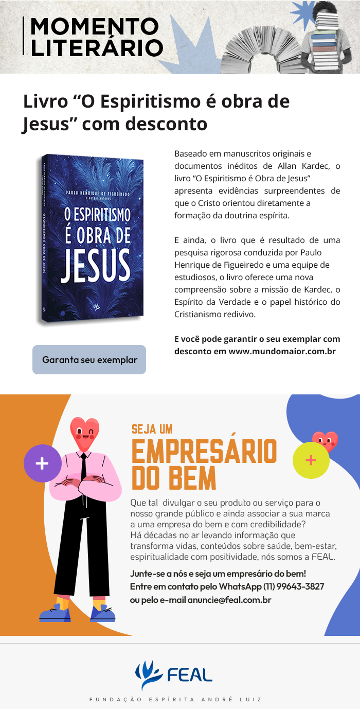 Livro 'O Espiritismo é obra de Jesus' com desconto